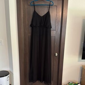 Birdy Grey Black Spaghetti Strap Bridesmaid Dress